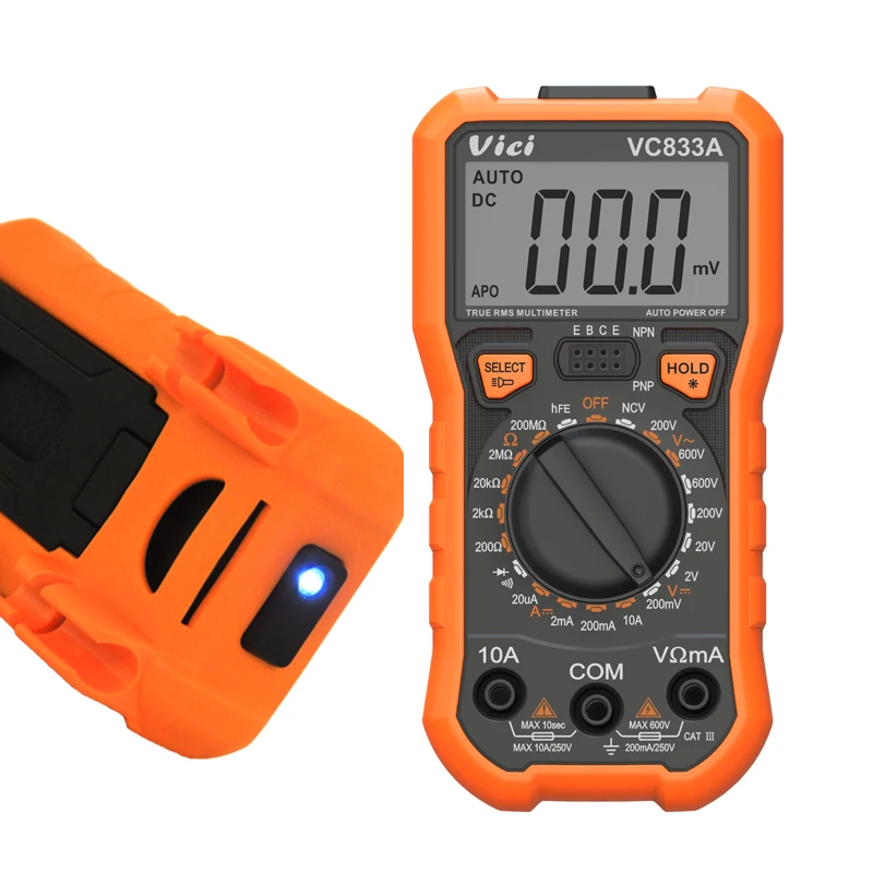 

VICIMETER VC833A High Quality Mini 3 1/2 Digital Multimeter With NCV ACV DCV DCA OHM Measurements Multimeter