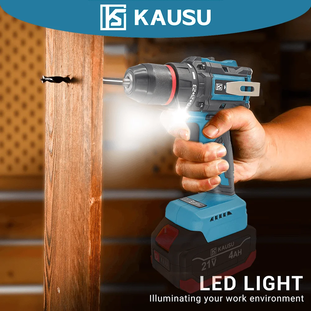 

10mm Brushless Electric Drill Cordless 23+1 Torque 2-Speed Metal Chuck Screwdriver Home DIY Power Tools For Makita 18V Battery