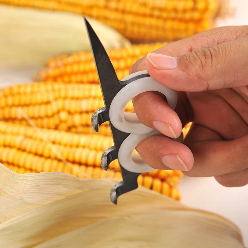 Peeling corn husks, agricultural household, dual-purpose small artifact, double hook, left hand tool for peeling corn.