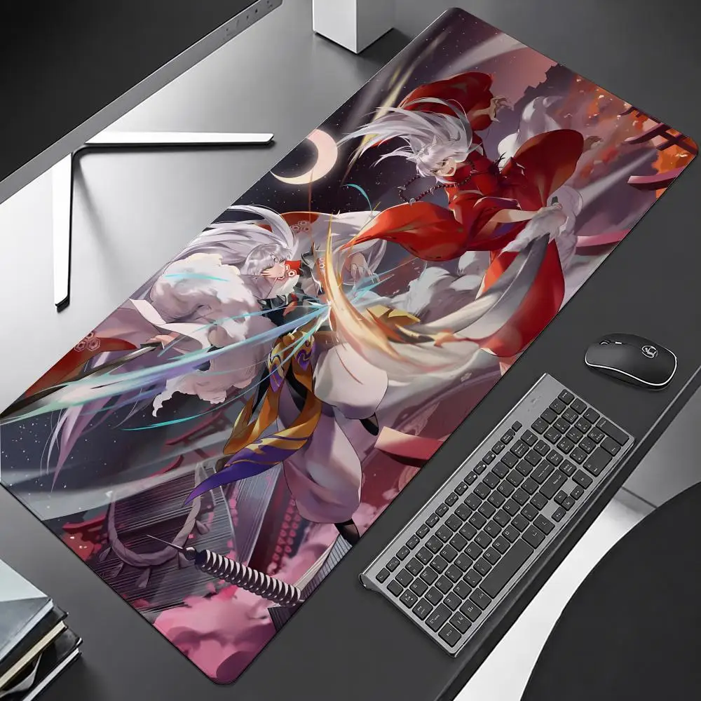 Inuyasha Mouse Pad Mouse Pad Anti-Slip Rubber Base Extended Desk Mat For Gamers Office Computer Accessories