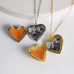 Game UNDERTALE Sans Cosplay Heart Pendant Necklace Unisex Couple Family Photo Buckle Choker Jewelry Accessories Xmas Gifts