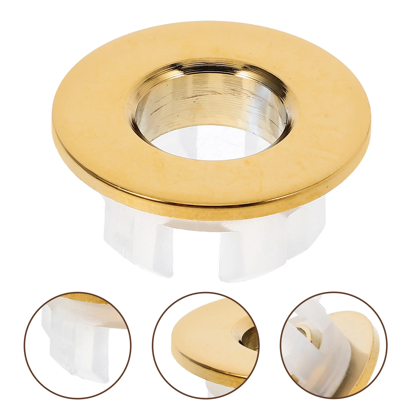 

2pcs Overflow Ring Accessories Universal Sink Plate Round Caps For Bathroom Kitchen Washbasin Drain Hole Sink Overflow Cover Tub