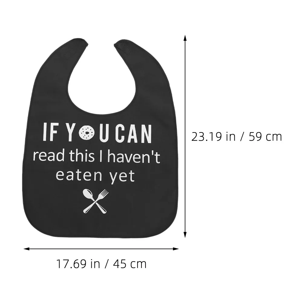 2Pcs Adult Bib for Elderly Men Women Washable Polyester Eating Bib Foldable Water Oil Resistant Reusable Mealtime Clothing