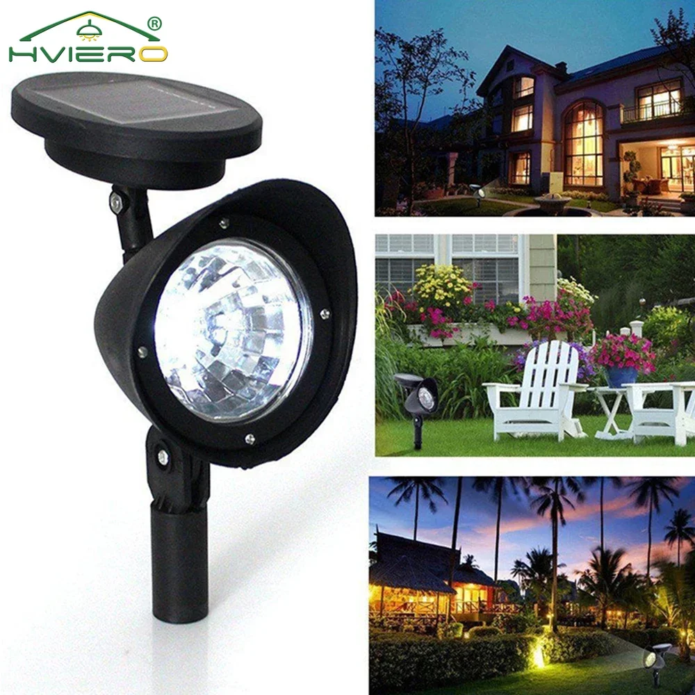 

Solar Powered Lawn Spotlights 4LED Courtyard Lamps 3.7V Outdoor Waterproof Landscape Lighting Decorative Lamp Fence Ultra Bright