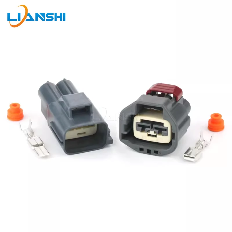 

7282(7283)-5596-10 Automotive vacuum pump sensor 2-hole plug DJ70258-6.3-11/21 rubber shell with terminal