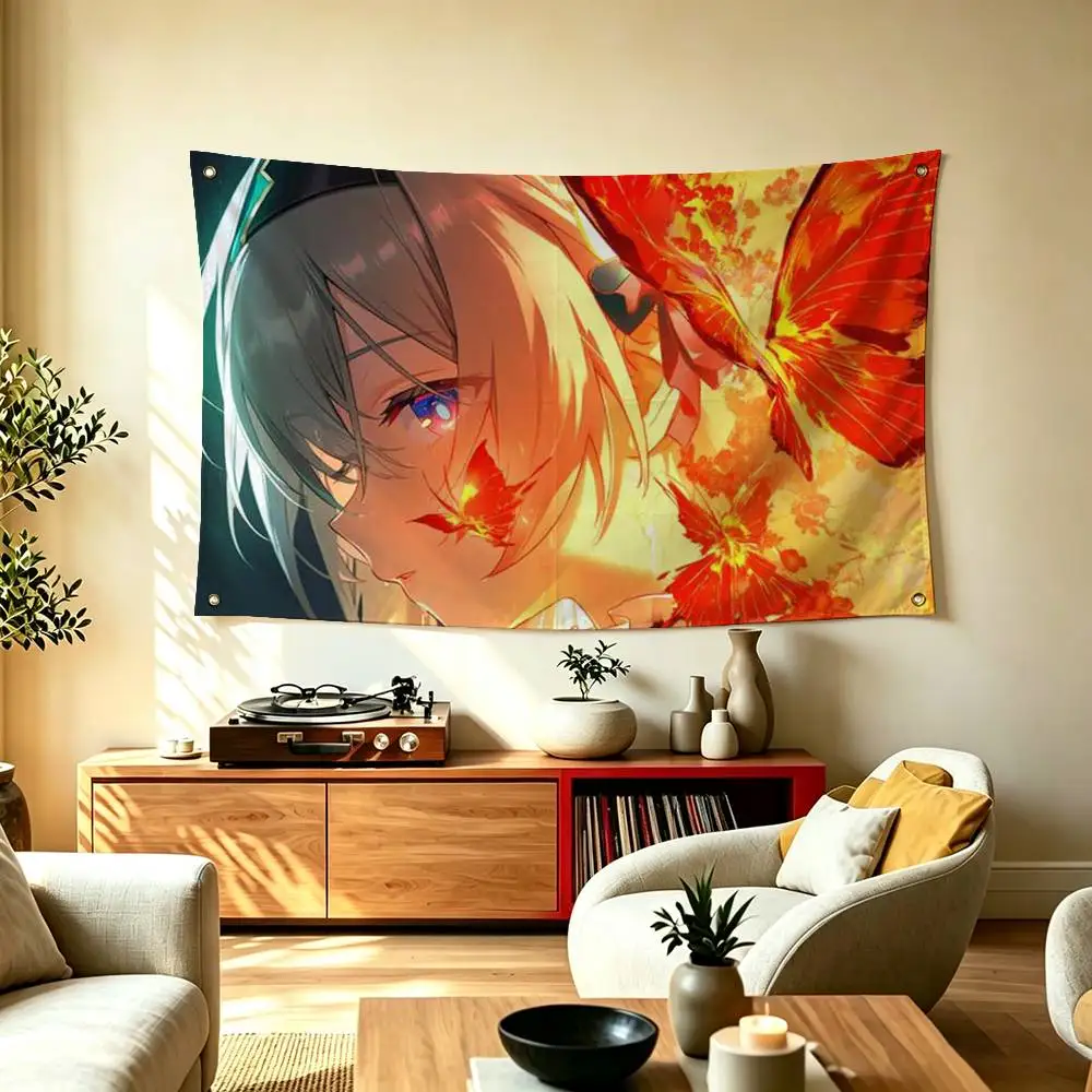 Game Honkai Star R-Rail Firefly Flags Wall Hanging Tapestry Outdoor Garage Room Decorative flag Background Blanket