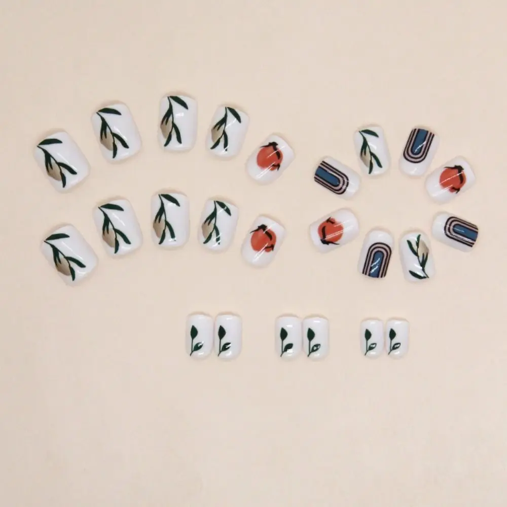 Unghie finte rotonde corte staccabili sfumate rosa simpatico orso unghie finte tramonto autunno punte per unghie francesi per fai da te