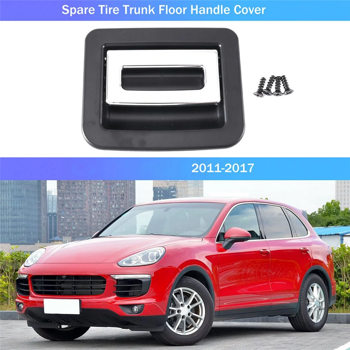 Car Spare Tire Trunk Floor Handle Cover for Porsche Cayenne 2011-2017 958551115004H0