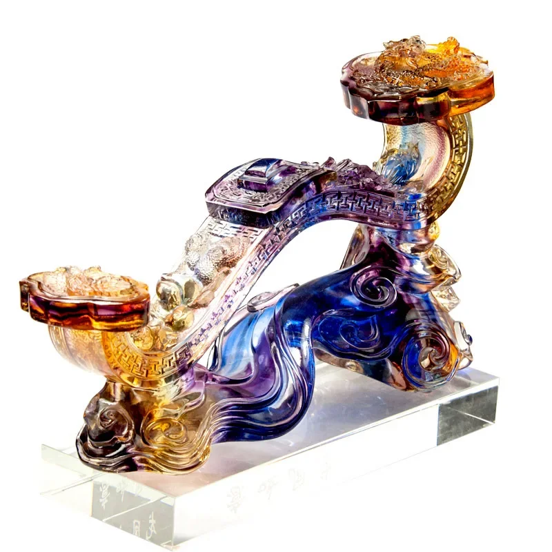 Dragon and Phoenix Chengxiang Glazed Ruyi Ornament Crafts Living Room Jewelry Home Wine Cabinet