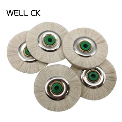 5Pcs Dental Laboratory Materials Latch Polishing Brush Wheel Rotary Tools Lab White Goat Hair Buff 48mm Micro Motor Dentistry