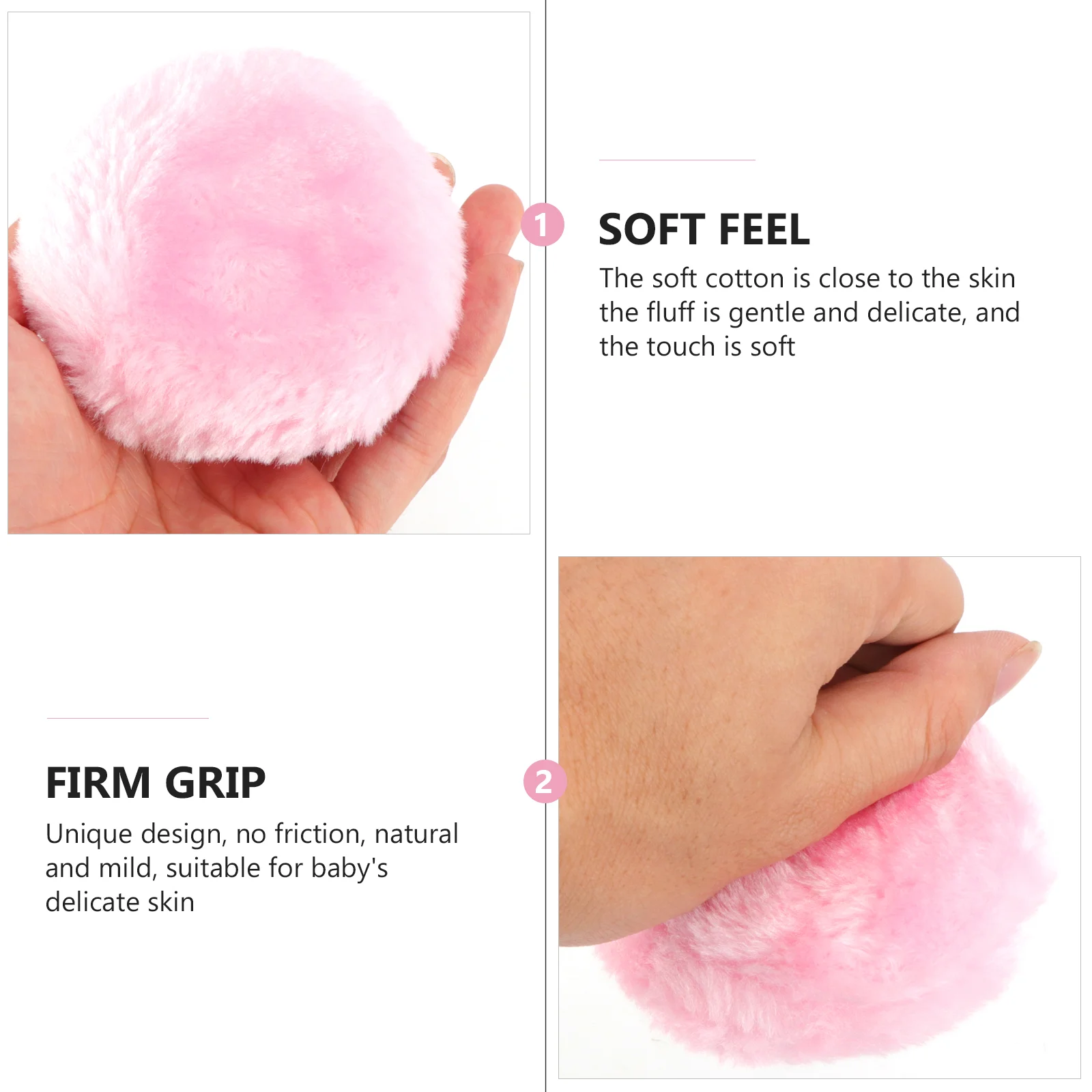 Puff Pad Makeup Puffs Loose Powder Baby Long Hair Infant Round Fluffy