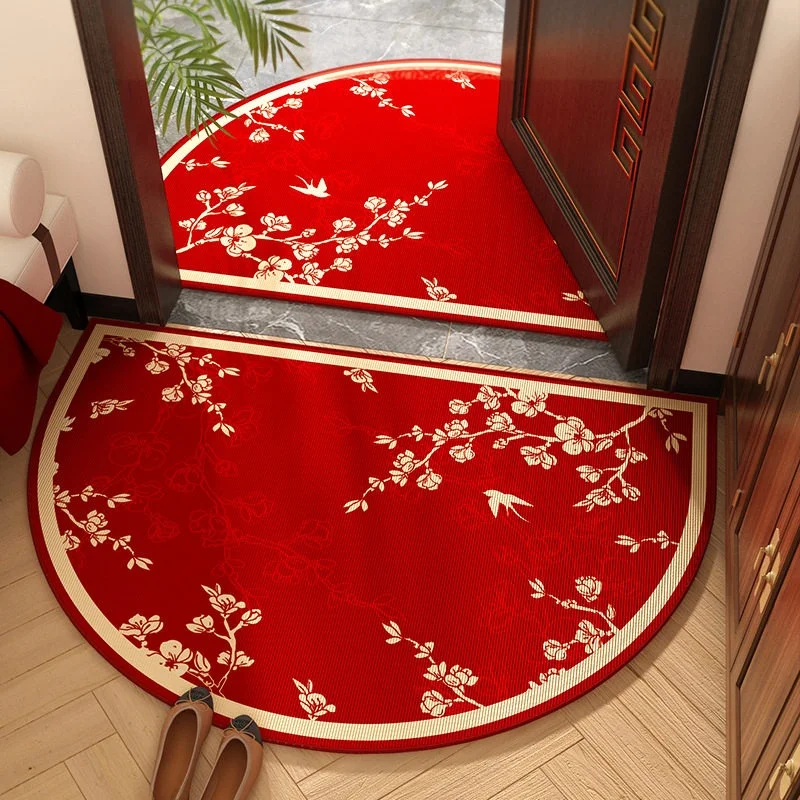 

New Chinese Sle round Mat Anti-slip Dustproof Wear-resistant Entrance Mat f Circle Red Carpet for Moving in Wedding New ...