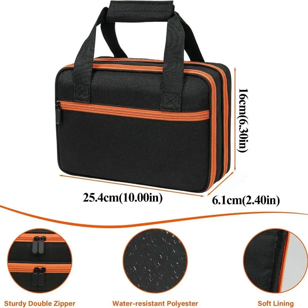 Borsa per attrezzi elettrici dal design a due strati Borsa per attrezzi meccanica portatile per organizzazione efficiente Custodia da viaggio compatibile