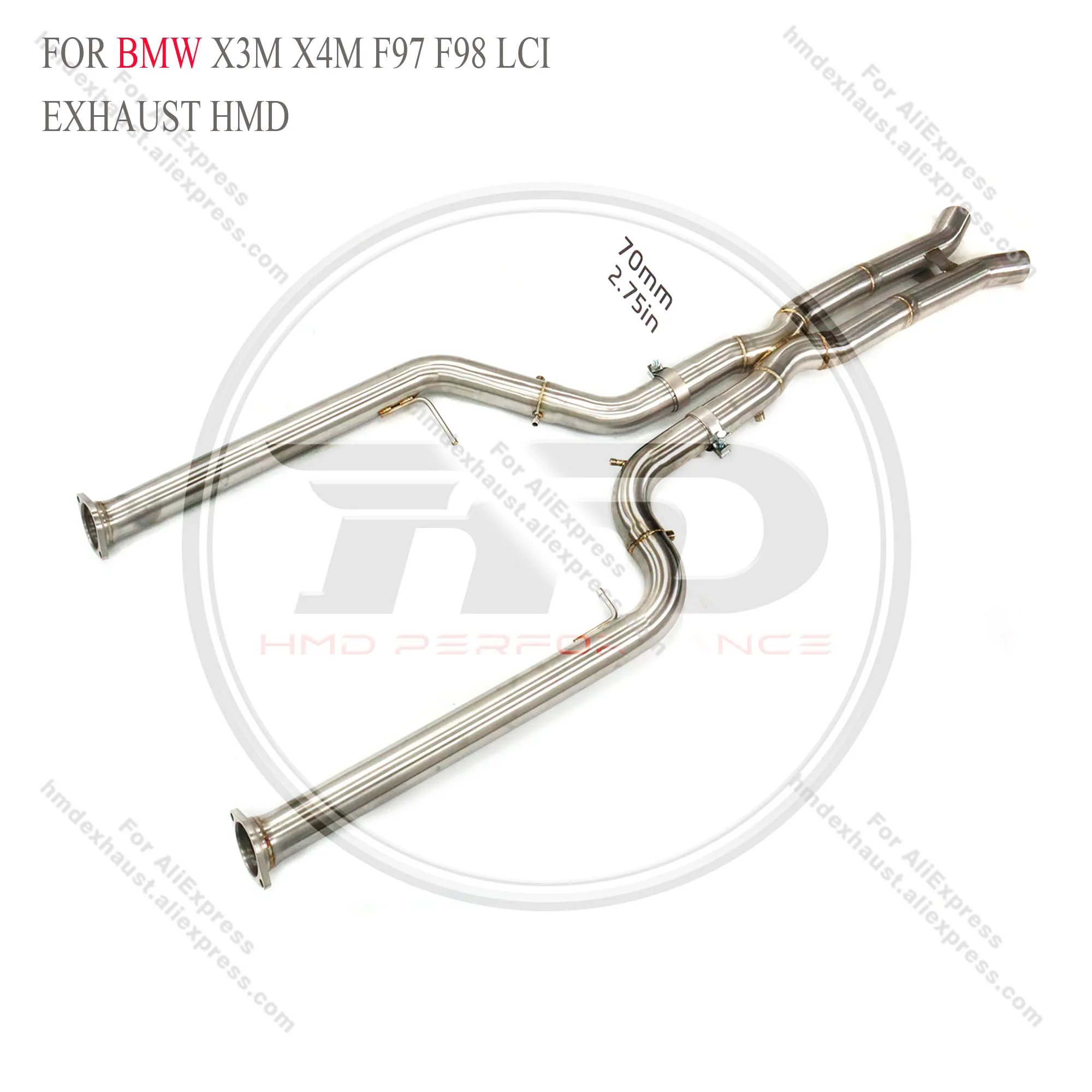 

middle pipe for BMW X3M X4M F97 F98 LCI HMD Exhaust System Performance Quality certification