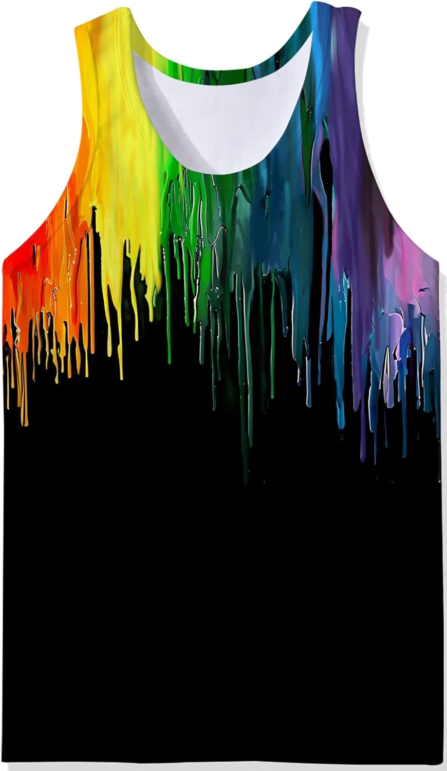

2025 Mens 3D Printed Fake Abs Tank Top Funny Muscle Pattern Tee Shirts Quick Dry Sleeveless Gym Summer Beach Shirt Men Clothing
