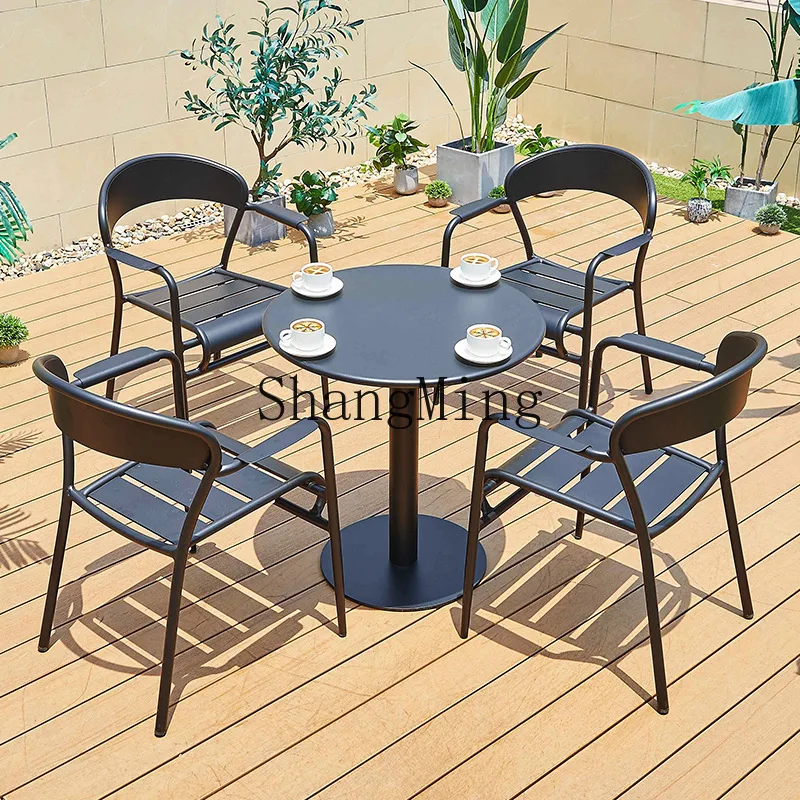 

FG garden tables and chairs, aluminum alloy outdoor balcony tables and chairs, outdoor garden hotel tables and chairs