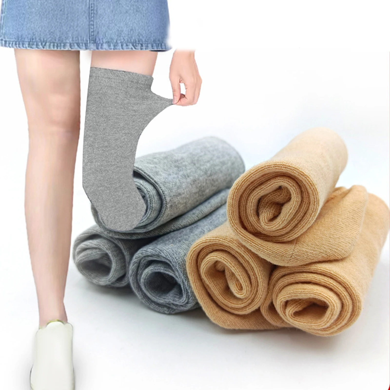 5 Pieces Stump Socks Protective Amputee Socks Amputee Care below Knee Elastic Soft Provide Warm Prosthetic Limb Socks for Unisex