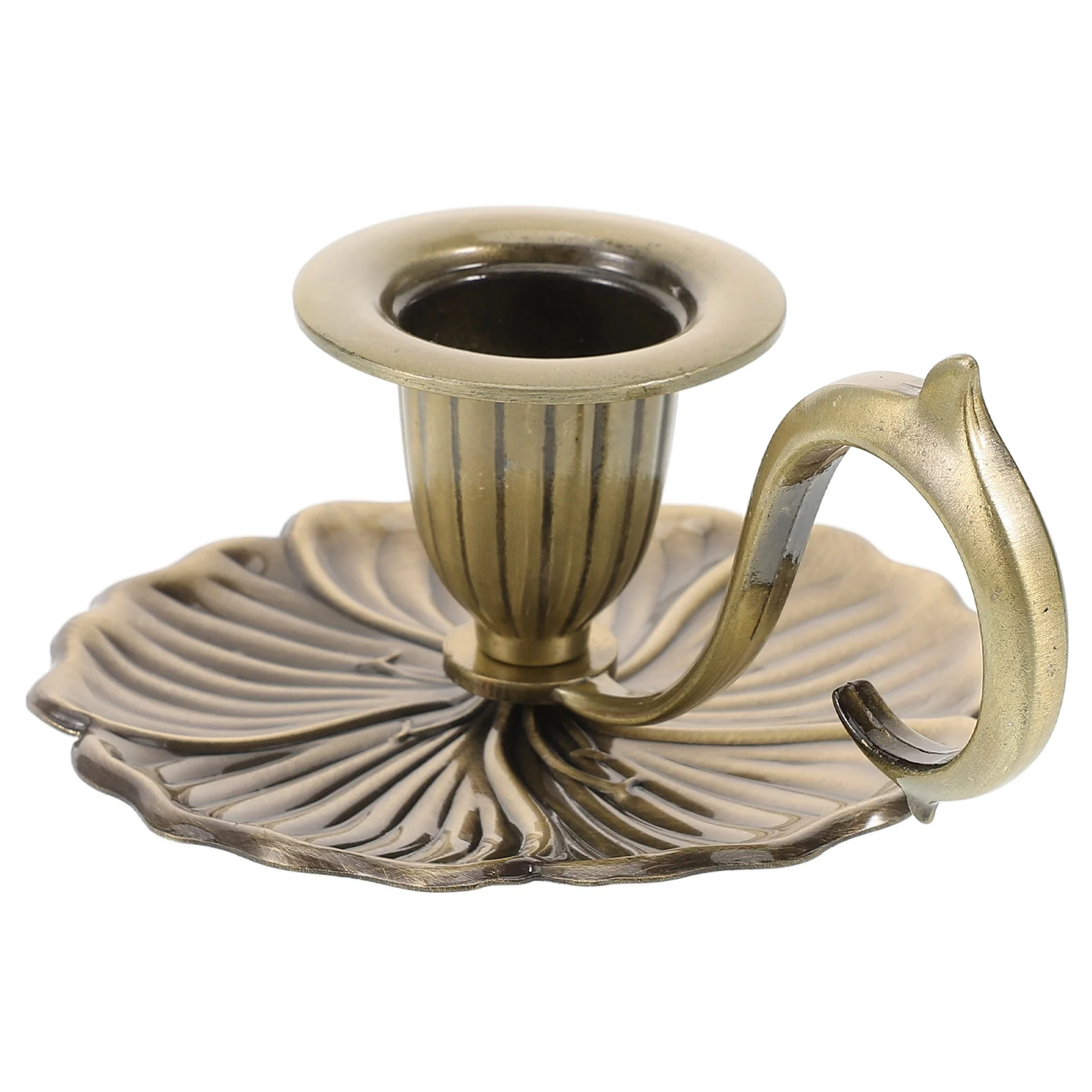 

Metal Holder Vintage Cup for Long Thin Candles Decorative Candlestick Table Centerpiece Living Room Decor