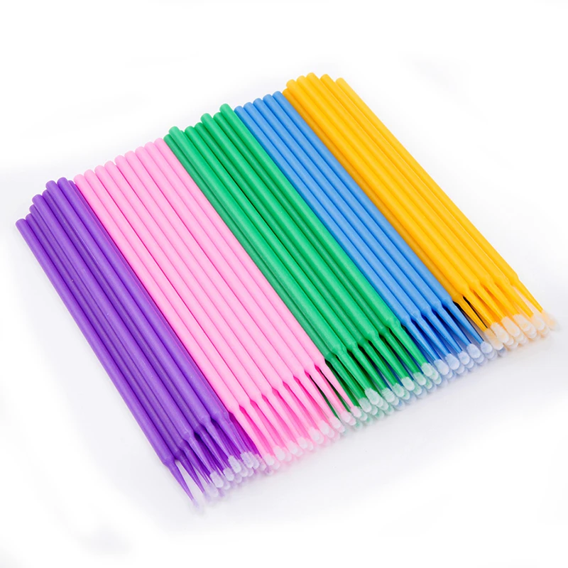 500pcs/lot Micro Brushes Make Up Eyelash Extension Eye Lash Glue Cleaning Brushes Free Applicator Sticks Makeup Tools