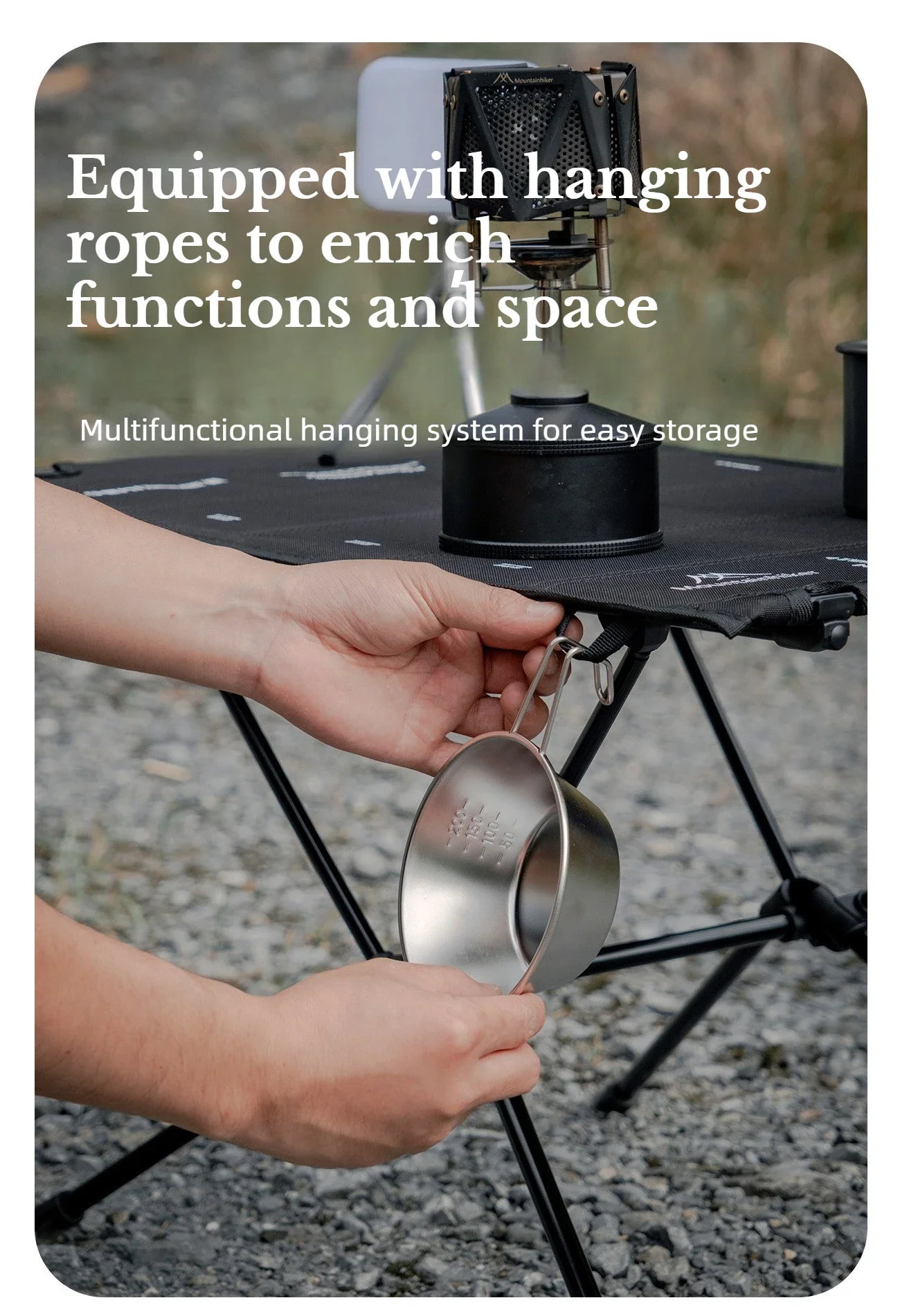 MOUNTAINHIKE Camping-Klapptisch aus Aluminiumlegierung, leichter Tisch aus 900D-Oxford-Stoff, tragbare Touristentische für Picknick im Freien – Detail 6