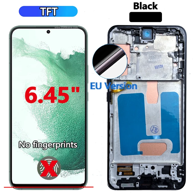 Nieuw AMOLED-scherm voor Samsung Galaxy S22+ 5G LCD-scherm Touchscreen Digitizer voor Samsung S22 Plus 5G LCD-scherm vervanging