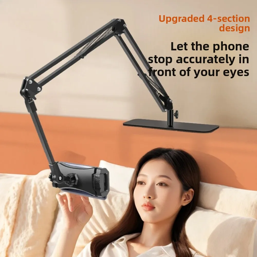Crevice Metal Lazy Phone Holder Stand with Flexible Arm for Bedside Sofa Desk Tablet Universal