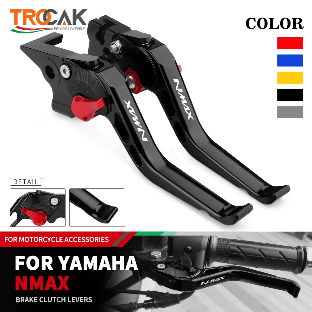 Scooter Accessories Adjustable Brake Clutch Levers For YAMAHA NMAX 155 NMAX155 NMAX 125 NMAX 150 N-MAX 125 155 2015-2023