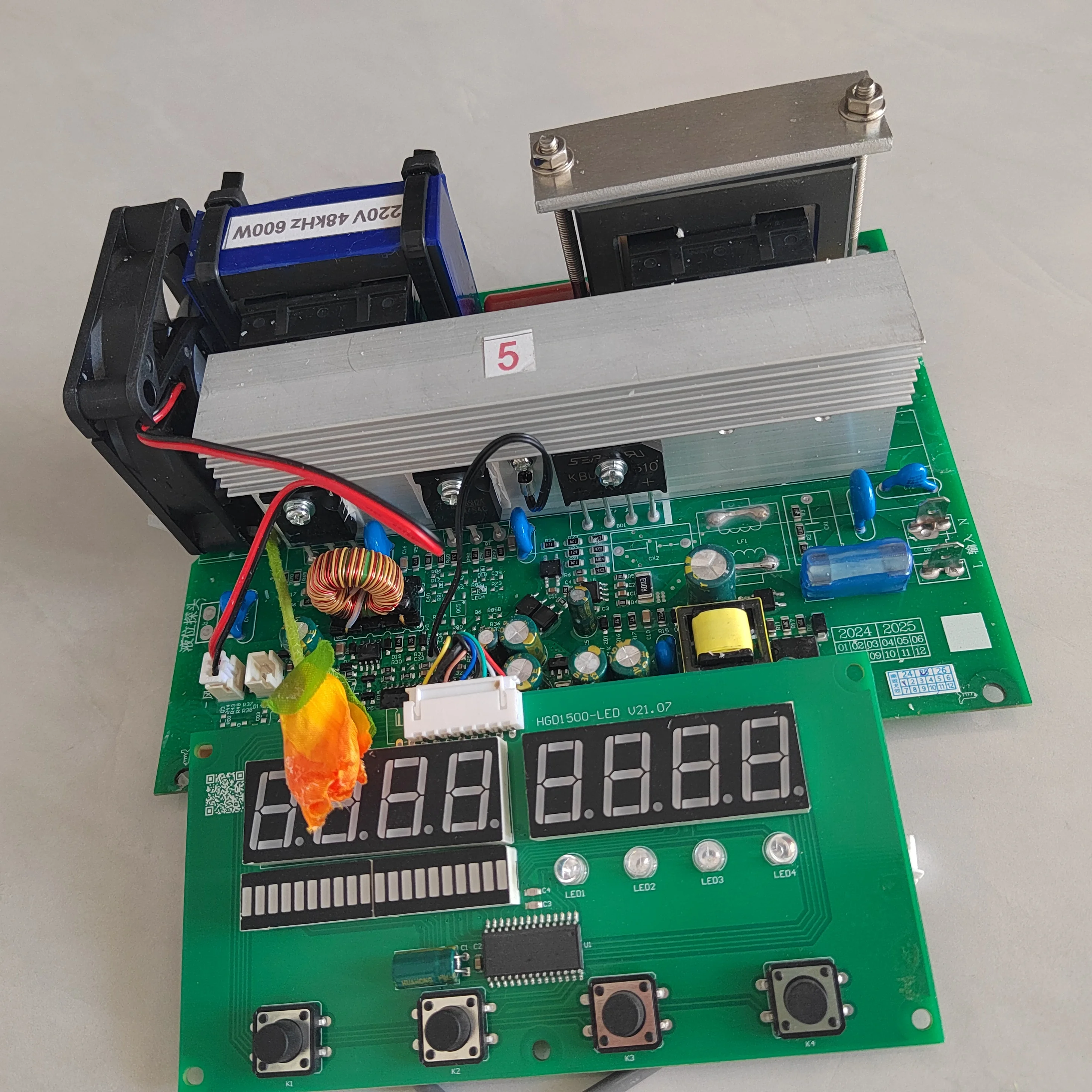 40 كيلو هرتز 500 واط محول التنظيف بالموجات فوق الصوتية Pcb سائق مع لوحة العرض