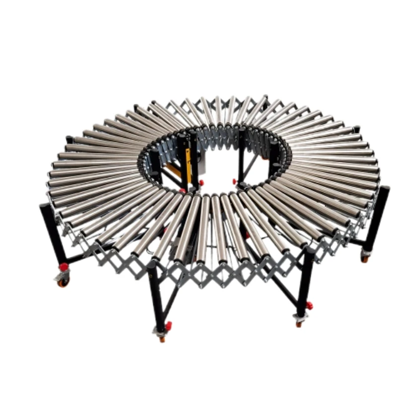 Power roller conveyor, electric telescopic roller line express logistics