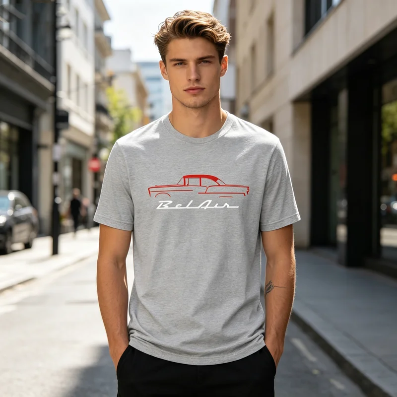 เสื้อยืดลายรถเบลแอร์สไตล์เรโทร - Women'S Fashion In The 50S บทวิจารณ์และราคา