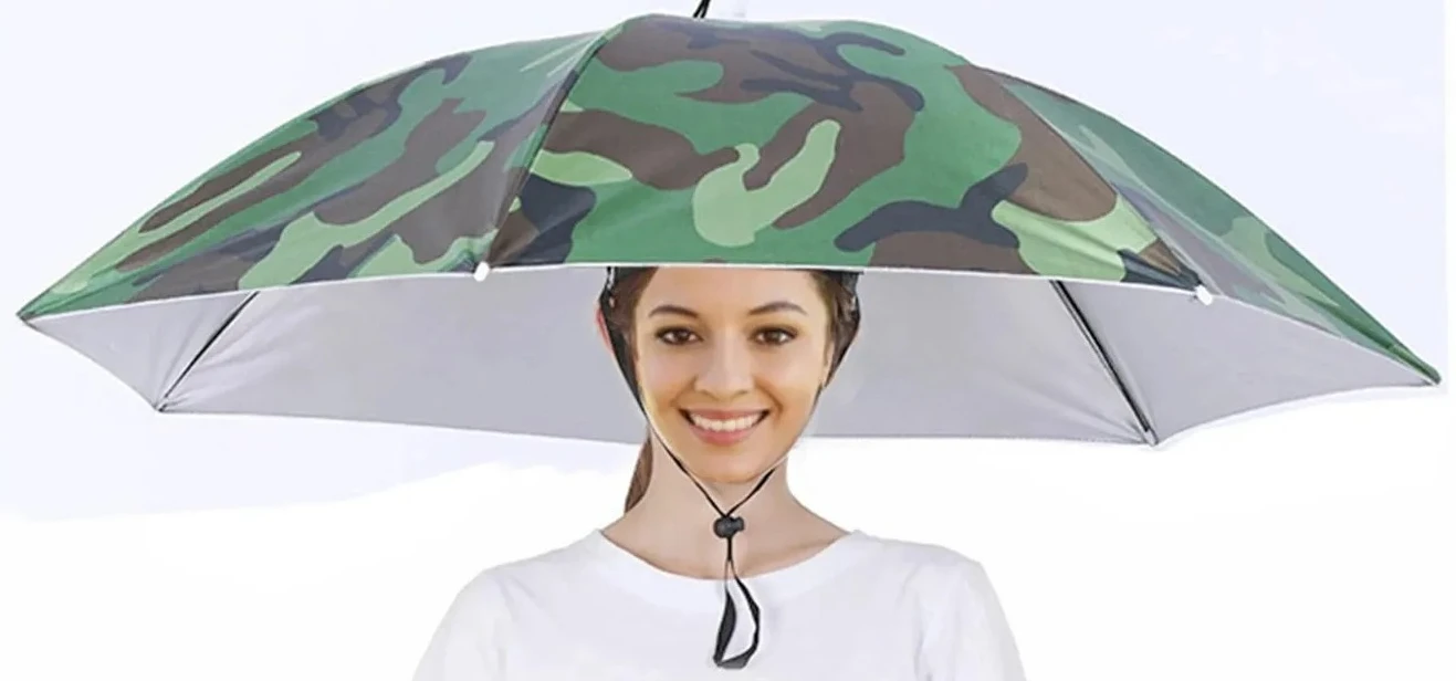 Rain Umbrella Hat Foldable Sun Shade Cap