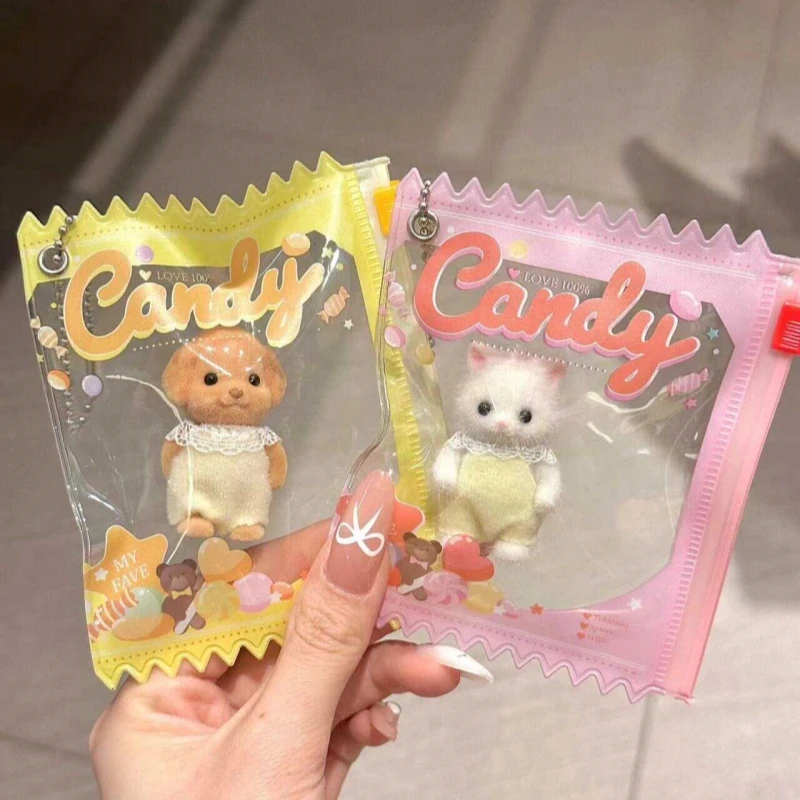 New Arrival Mini Baby Walking Bag Pvc Transparent Zipper Bag Cute Cartoon Candy Bag School Bag Pendant Decoration Birthday Gifts