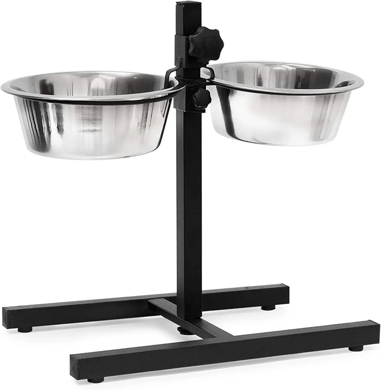 Bar Alimentation pour Chien Deluxe Hauteur Réglable Noir