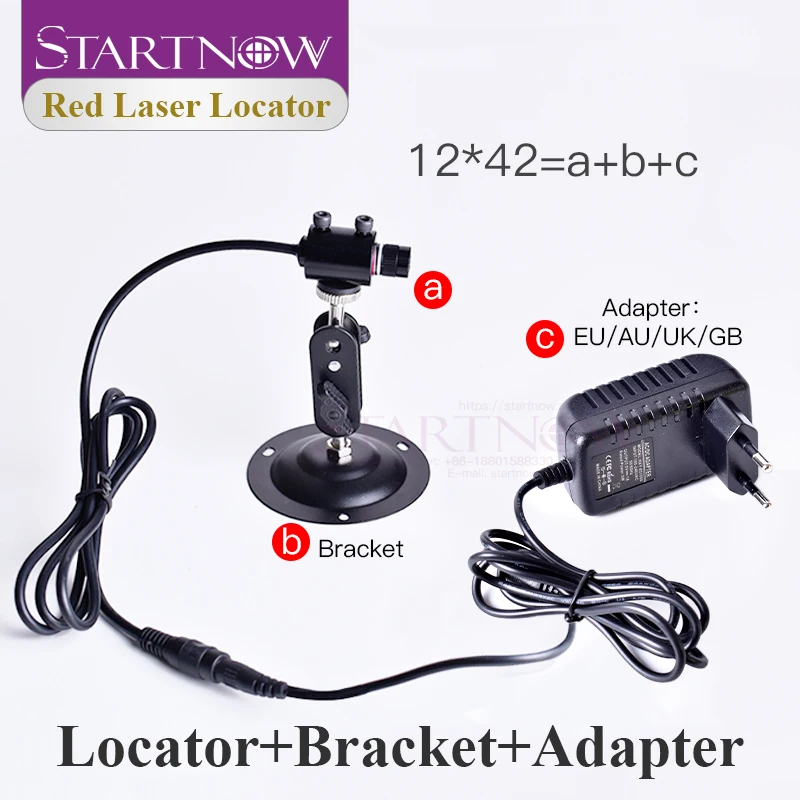 Ensemble 12x42 635nm 10mw, croix laser focalisable, positionneur de lumière rouge, localisateur laser rouge pour calcul CNC, machine de marquage de