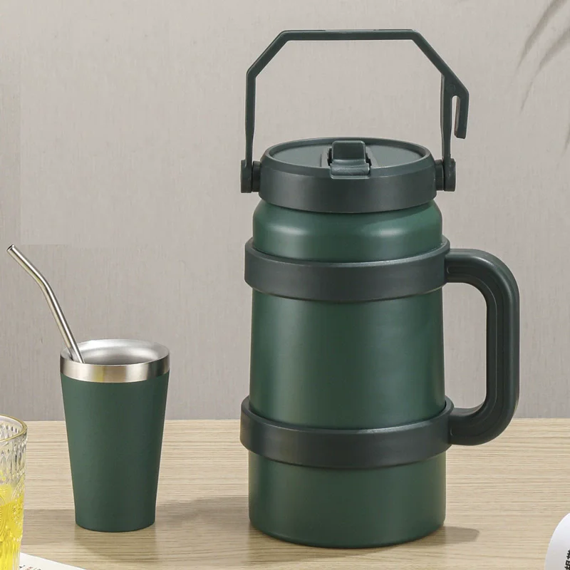 

Portable 1.2/1.9L 304 Stainless Steel Thermal Mug Tumbler Outdoor Thermos Vacuum Flasks Cold and Hot Sports Water Bottle