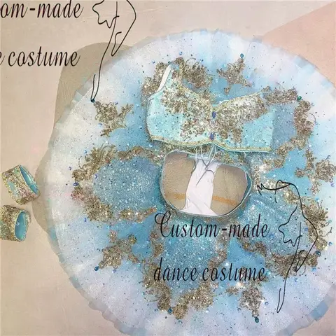 Pirate dancer, female variation, split style handmade beaded ballet skirt performance, tutu skirt for children and adults