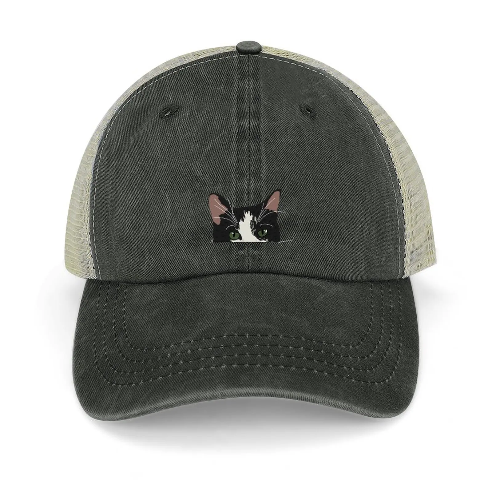 

Tuxedo Cat Eyes Baseball Cap Sunhat Fishing cap Hood Trucker Hat Men Luxury Brand Women's
