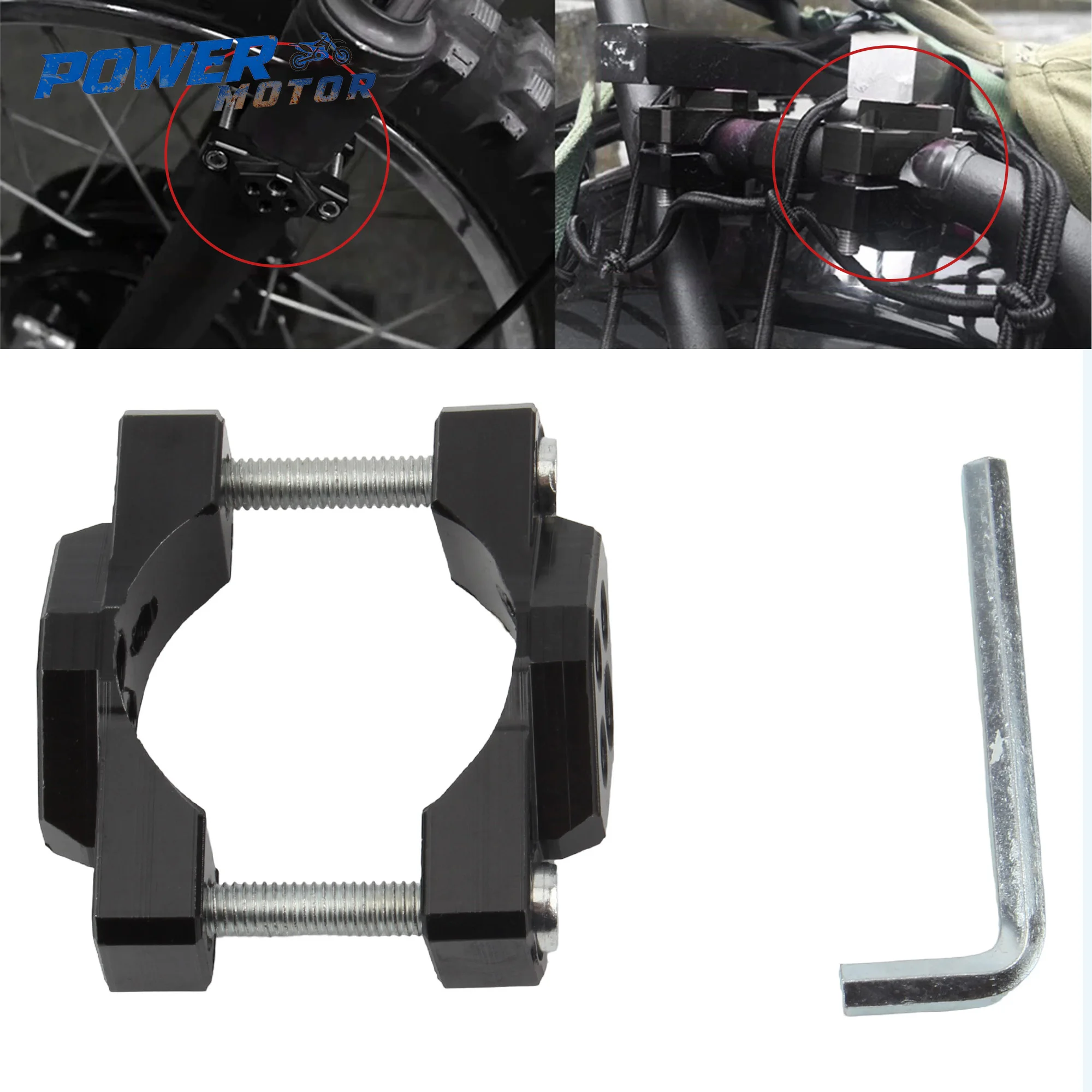 32-54mm Motorrad-Lenkerklemme Stoßstangenhalterung für Scheinwerfer Blinker Dirt Bike Modifikation Universalzubehör