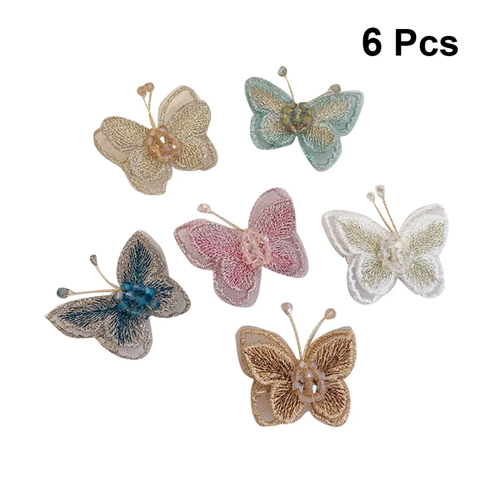 

6pcs Hair Clips Adorable Barrette Women Headdress Temperament Hairpins Accessories Cute Bowknot Safe Durable Fashion