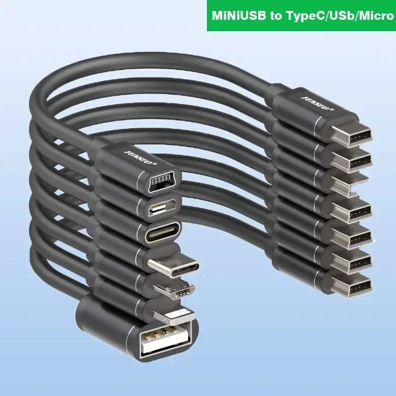 قصيرة 15 سنتيمتر 25 سنتيمتر 50 سنتيمتر USB صغير مايكرو Type-C USB نقل البيانات تمديد كابل OTG DSLR كاميرا USB المحمول القرص الصلب شحن الحبل