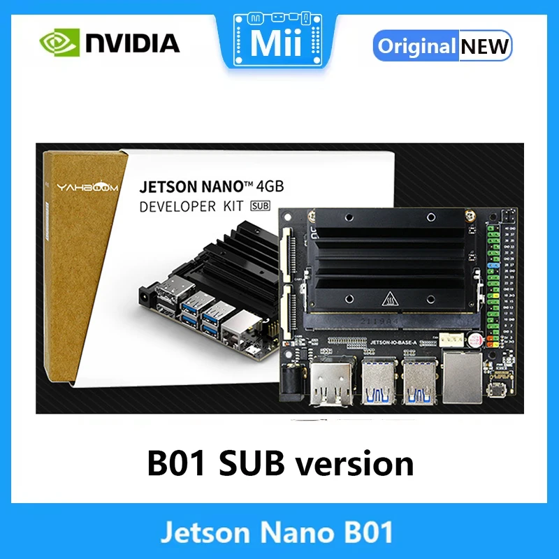 Jetson NANO-Kit de développement B01, 4 Go, SUB, avec pigments d'intelligence artificielle officiels Jetson Tech, CE ROHS robotique