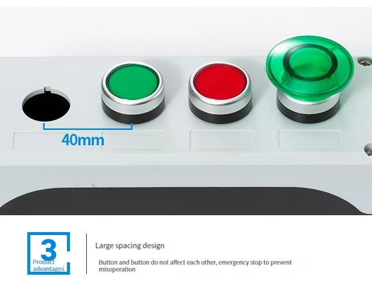 1 Stück wasserdichte Schaltkasten-Steuerbox mit 1/2/3/4/5 Löchern, industrielle Anzeigeleuchte, elektrische Kunststoff-Not-Aus-Box 22m – Detail 9