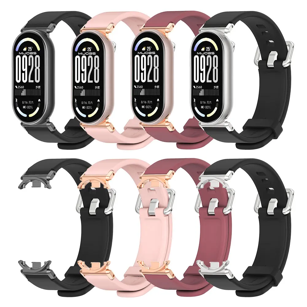 Mi Band 10 9 8 7 6 5 4 3用ストラップ、Mi Band 10用ウォッチバンド、Mi Band 9用シリコンリストバンド、Mi Band 8用ブレスレットストラップ