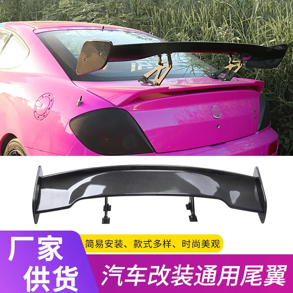 General Motors GT large rear wing, sedan universal fixed air wing, metal bracket tall fixed air spoiler