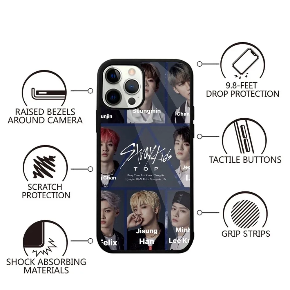 Custodia per telefono K-Kpop Stray Kids per iPhone 15,14,13,12,11,Plus,Pro,Max Mini Magsafe ricarica Wireless magnetica