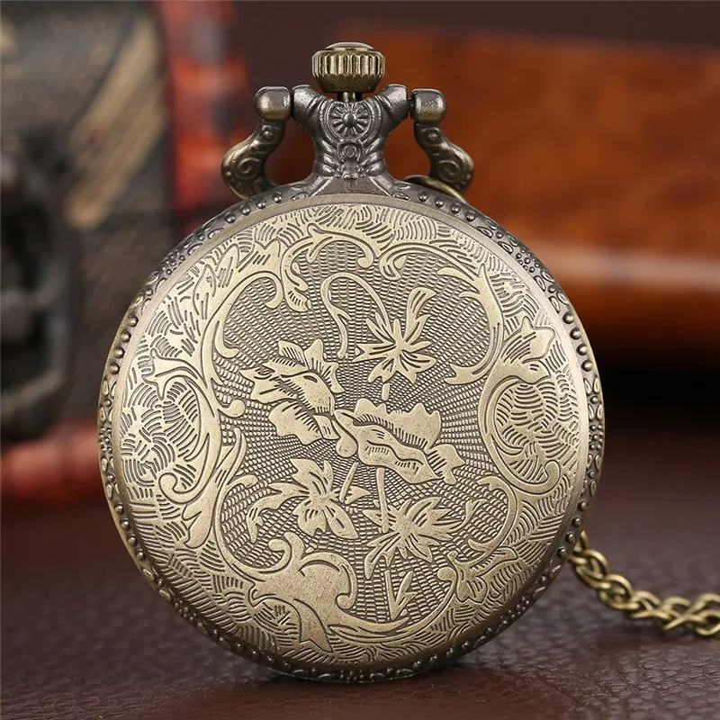 Reloj de bolsillo analógico de cuarzo con cubierta de palabras de papá de estilo Vintage para hombre, collar, cadena, reloj, regalo para padre