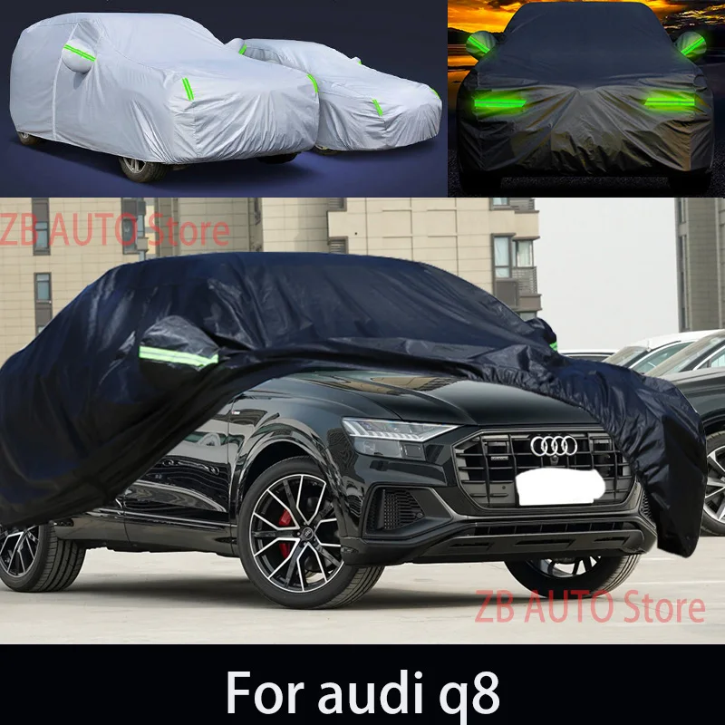 

For audi q8 Outdoor Protection Full Car Covers Snow Cover Sunshade Waterproof Dustproof Exterior Car accessories