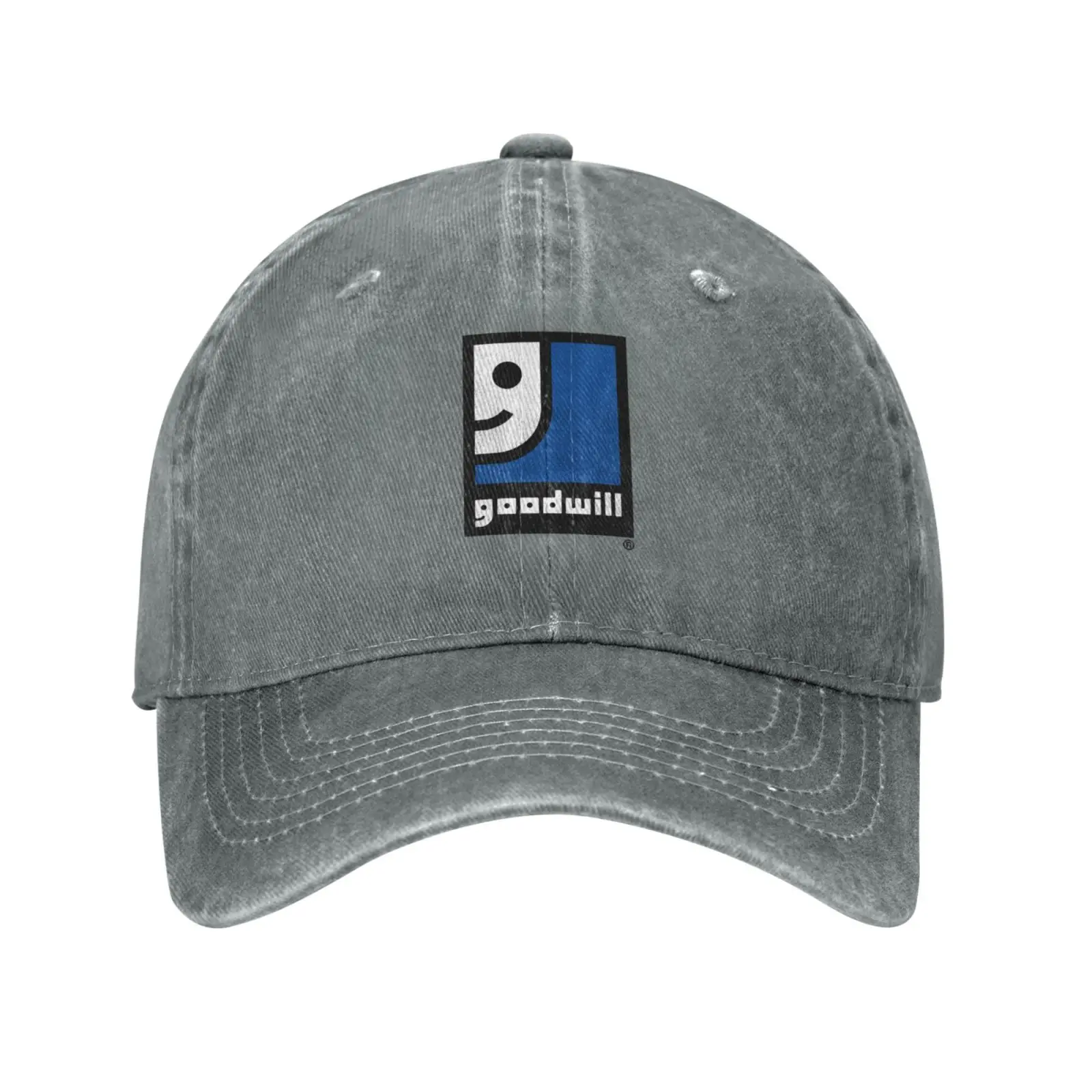 Casquette en denim avec logo Goodwill, chapeau de baseball, qualité