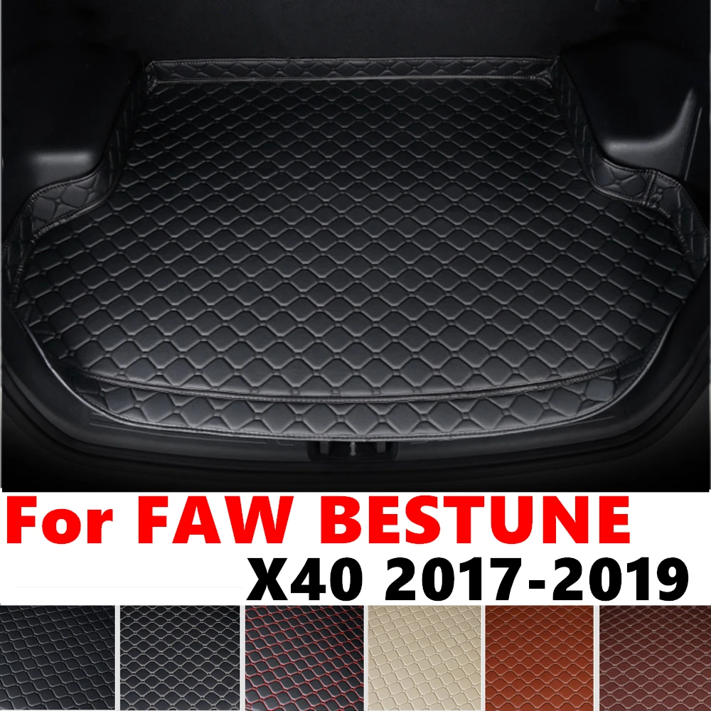 High Side Car trunk mat for FAW BESTUNE X40 2019 2018 2017 Tail Boot Tray Luggage Pad Rear Cargo Liner Interior Accessories