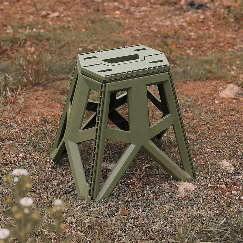 Outdoor Foldable Multifunctional Camping Stool Portable Plastic Fishing Bench Chair For Hiking Garden Beach